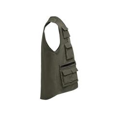 Vue Gilet (200 g/m²) en polyester et coton - Thc pixel de couleur vert| Krokrodeal