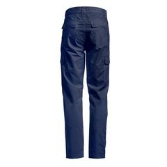 Vue Pantalon de travail en polyester et coton - Thc cargo de couleur bleu| Krokrodeal