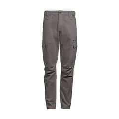 Vue Pantalon de travail en polyester et coton - Thc cargo de couleur gris| Krokrodeal