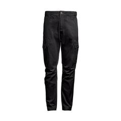 Vue Pantalon de travail en polyester et coton - Thc cargo de couleur noir| Krokrodeal