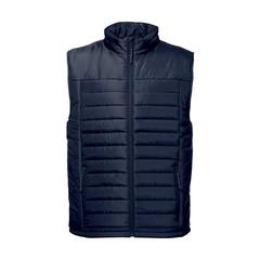 Vue Gilet rembourré sans manche (unisexe) - Thc cloud de couleur bleu| Krokrodeal