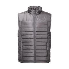 Vue Gilet rembourré sans manche (unisexe) - Thc cloud de couleur gris| Krokrodeal