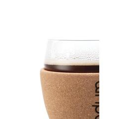 Vue Tasses en verre 100ml - Pavina 100 de couleur beige| Krokrodeal