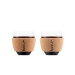 Vue Tasses en verre 350ml - Pavina 350 de couleur beige| Krokrodeal