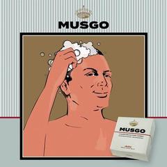 Vue générale Shampooing parfumé pour hommes (150g) - Musgo ii | Krokrodeal