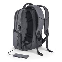 Vue Sac à dos imperméable pour ordinateur portable 17'' en nylon 2 tons - Spacio de couleur gris| Krokrodeal