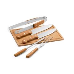 Vue Ensemble de 5 pièces pour barbecue en bois et acier inoxydable - Flare de couleur noir| Krokrodeal