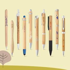 Vue Présentoir avec 20 stylos ECOlogic - Organic writing showcase de couleur -| Krokrodeal