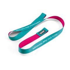 Vue Modèles standard - Sublimation rpet mask holder duo set de couleur blanc| Krokrodeal
