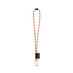 Vue Modèles standard - Lanyard tube long set ii de couleur jaune| Krokrodeal