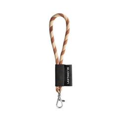 Vue Modèles standard - Lanyard tube short set de couleur marron| Krokrodeal