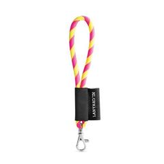 Vue Modèles standard - Lanyard tube short set de couleur jaune| Krokrodeal