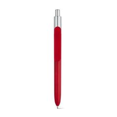 Vue Stylo à bille en ABS - Kiwu chrome de couleur rouge| Krokrodeal