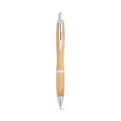 Vue Stylo en bambou avec clip - Nicole de couleur beige| Krokrodeal