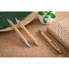 Vue générale Stylo en bambou avec clip - Beta bamboo | Krokrodeal