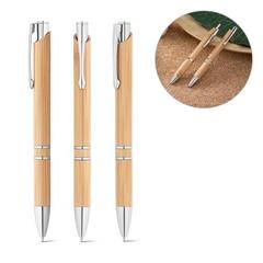Vue générale Stylo en bambou avec clip - Beta bamboo | Krokrodeal