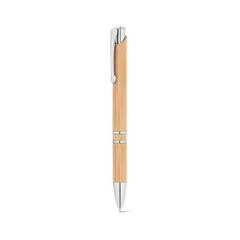 Vue Stylo en bambou avec clip - Beta bamboo de couleur beige| Krokrodeal