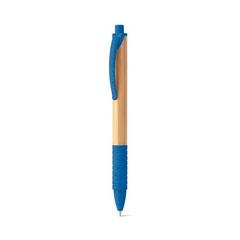 Vue Stylo en bambou avec clip antidérapant - Kuma de couleur bleu| Krokrodeal