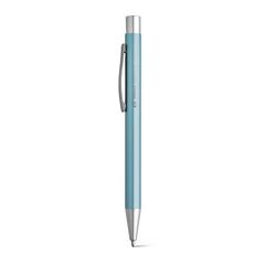 Vue Stylo en aluminium avec clip - Lea de couleur bleu| Krokrodeal