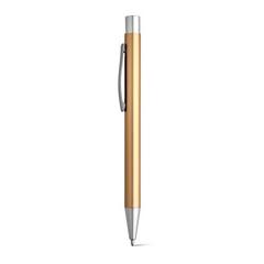 Vue Stylo en aluminium avec clip - Lea de couleur jaune| Krokrodeal
