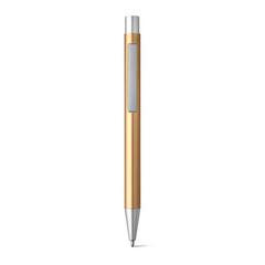 Vue Stylo en aluminium avec clip - Lea de couleur jaune| Krokrodeal