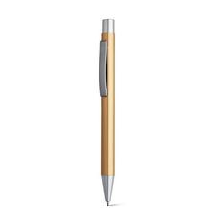 Vue Stylo en aluminium avec clip - Lea de couleur jaune| Krokrodeal