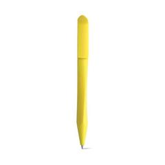 Vue Stylo avec clip et mécanisme twist - Boop de couleur jaune| Krokrodeal