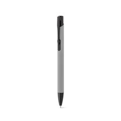 Vue Stylo en aluminium avec finition en caoutchouc - Poppins de couleur gris| Krokrodeal