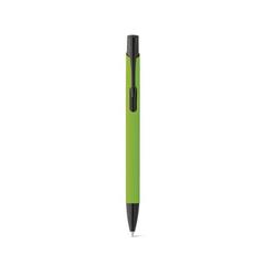 Vue Stylo en aluminium avec finition en caoutchouc - Poppins de couleur vert| Krokrodeal