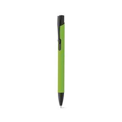 Vue Stylo en aluminium avec finition en caoutchouc - Poppins de couleur vert| Krokrodeal