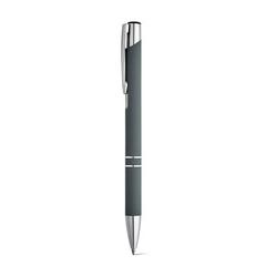 Vue Stylo en aluminium avec finition en caoutchouc - Beta soft de couleur gris| Krokrodeal