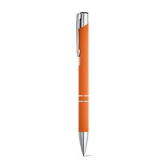 Vue Stylo en aluminium avec finition en caoutchouc - Beta soft de couleur orange| Krokrodeal