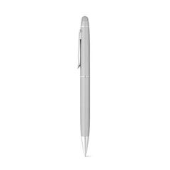 Vue Stylo à bille en métal avec pointe tactile - Julie de couleur gris| Krokrodeal