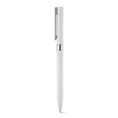 Vue Stylo en aluminium avec mécanisme twist - Clare de couleur blanc| Krokrodeal