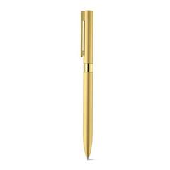 Vue Stylo en aluminium avec mécanisme twist - Clare de couleur jaune| Krokrodeal