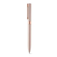 Vue Stylo en aluminium avec mécanisme twist - Clare de couleur rose| Krokrodeal