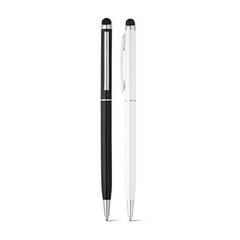Vue générale Stylo à bille en aluminium avec pointe tactile - Zoe bk | Krokrodeal