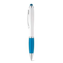 Vue Stylo à bille avec clip en métal - Sans bk de couleur bleu| Krokrodeal