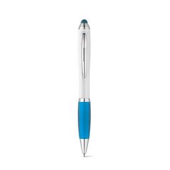 Vue Stylo à bille avec clip en métal - Sans bk de couleur bleu| Krokrodeal