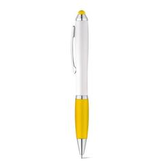Vue Stylo à bille avec clip en métal - Sans bk de couleur jaune| Krokrodeal