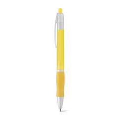 Vue Stylo à bille avec antidérapant - Slim bk de couleur jaune| Krokrodeal