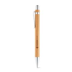 Vue Kit stylo bille et porte-mine en bambou - Greeny de couleur beige| Krokrodeal