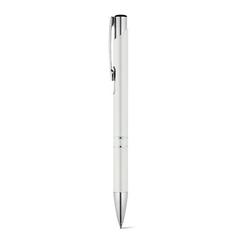 Vue Stylo en aluminium avec clip - Beta bk de couleur blanc| Krokrodeal