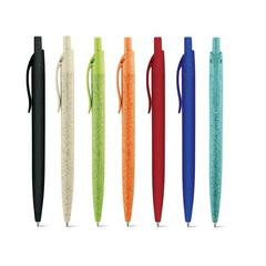 Vue générale Stylo bille en fibre de paille de blé et ABS - Camila | Krokrodeal