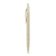 Vue Stylo bille en fibre de paille de blé et ABS - Camila de couleur beige| Krokrodeal