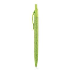 Vue Stylo bille en fibre de paille de blé et ABS - Camila de couleur vert| Krokrodeal