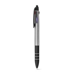 Vue Stylo à bille multifonction avec écriture 3 en 1 - Multis de couleur gris| Krokrodeal