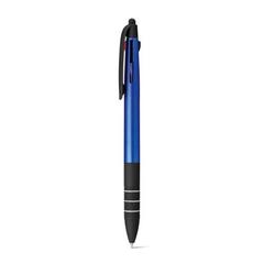 Vue Stylo à bille multifonction avec écriture 3 en 1 - Multis de couleur bleu| Krokrodeal
