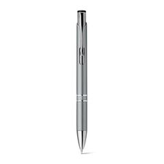 Vue Stylo à bille avec clip en métal - Beta plastic de couleur gris| Krokrodeal