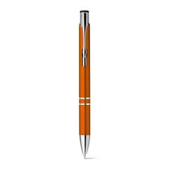 Vue Stylo à bille avec clip en métal - Beta plastic de couleur orange| Krokrodeal